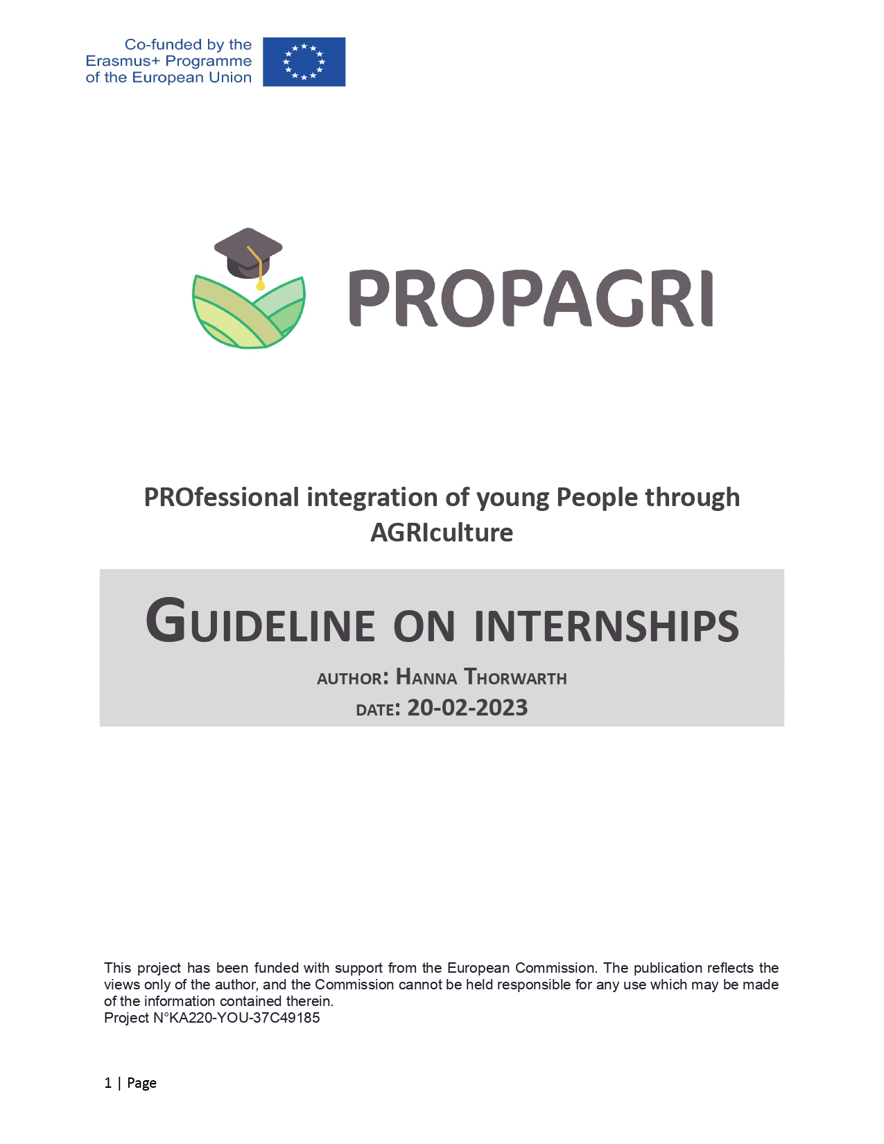 Farm Internships - PROPAGRI